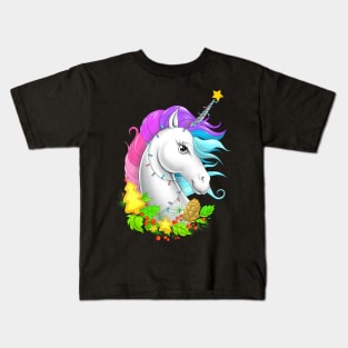 Xmas Unicorn Kids T-Shirt